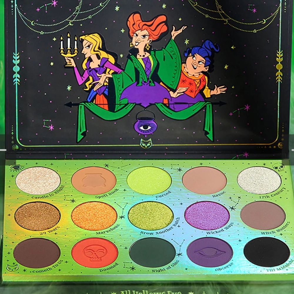 Colourpop   makeup  palette hocus  pocus  2💚🧡💜
